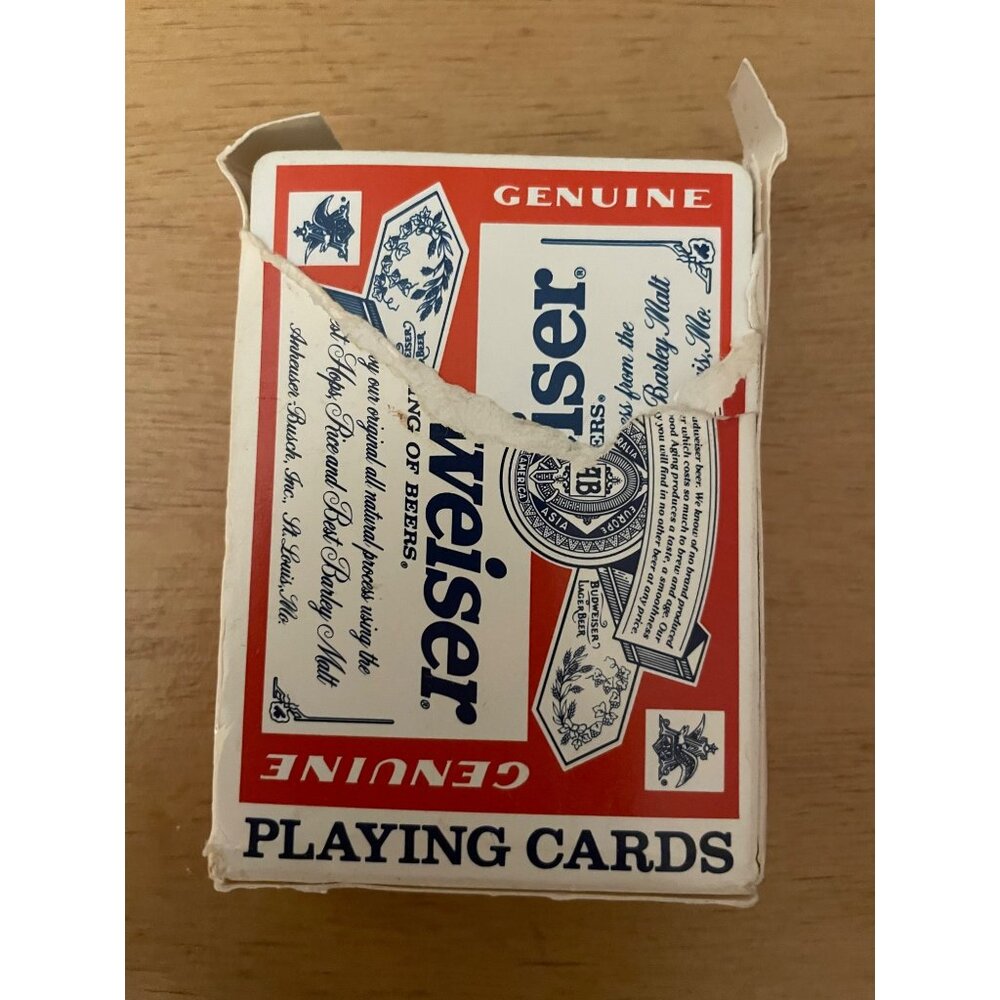 Vintage Collectible Budweiser Playing Cards 52 Cards